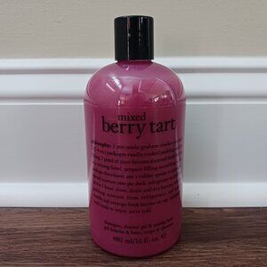 Philosophy Mixed Berry Tart Shampoo Shower Gel & Bubble Bath 16 fl oz NEW SEALED